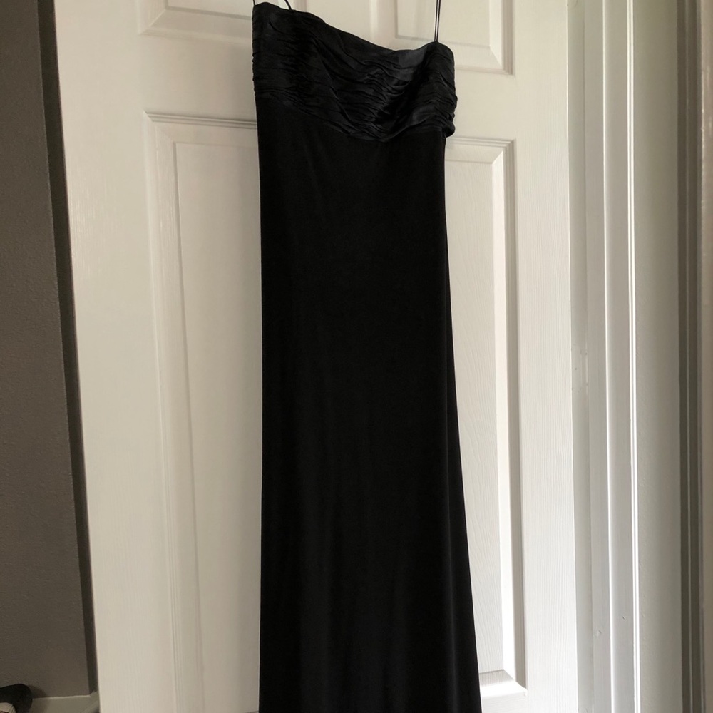 Formal black strapless dress